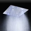 Badrumstermostatiska Duschkranar Ställ in tak regnbräda Duschsystem Modern RGB LED Light Rain Showerhead Panel med massage Body Jets