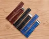 Watchband 22mm 24mm Black Brown Blue Watch band Crocodile Lines Genuine Leather Strap Stainless Steel Folding Buckle Suitable For 292w