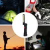 Portable 5 Mode COB Flashlight USB Rechargeable LED Work Light Magnetic Lanterna Hanging Hook Lamp For Garage Studio Emergency lighting lamp