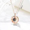 Collier de lettre 100 langues Je t'aime Projection Collier Pendant Femmes Bijoux Collier Femme Bijoux 2020 Cadeaux d'amis5977386