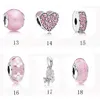 Top vendeur S925 perles en argent sterling Style de mode perles de charme Bracelet amour cristal rose bricolage perles pour Bracelets de luxe bijoux de créateur