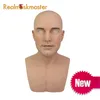 Realmaskmaster real skin halloween male latex realistic adult silicone full face mask for man cosplay party fetish6592808