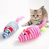 Random Color Cat Interactive Toy Sisal Mouse Feather Toys Plastic Artificial Colorful Cat Teaser Toy Pet Supplies yq01024