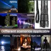 LED Flashlight XHP50 Lamp bead Support zoom 5 lighting modes Torch By 18650 or 26650 battery For outdoor activities