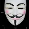 Beyaz V Maske Masquerade Maske Eyeliner Cadılar Bayramı Full Yüz Maskeleri Parti Props Vendetta Anonim Film Guy Toptan Sn1179