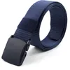 Automatic Buckle Nylon Canvas Metal Free Belt Breathable Military Tactical Men Waist Belts With Plastic Buckle