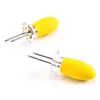 Stainless Steel Corn Cob Holders with Silicone Handle and Convenient Butter Spreading Tool BBQ Meat Fruit Forks 2 pcsset4251009