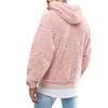 MENS Vinter tjock varm tröja överdimensionerad fleece hoodies manliga pullover hösten solid streetwear tops3342