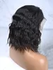 DIVA1 Малайзийские человеческие волосы Remy с натуральной волной Боб hd Кружевные передние парики длиной до плеч, мокрые волнистые короткие парики с полным кружевом 130 плотности7528161