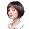 AIMISI Short pixie Cut Synthetic Hair Wig Simulation Human Hair BOBO Wigs perruques avant de lacet de cheveux humains 315#