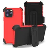 Defender Triple Hybrid Combo Case pour iphone 13 12 11 Pro Max 6 6s 7 8 Plus X Xs XR Housse avec Clip Ceinture