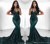 Sexy abiti da ballo verde scuro Glamorous South African Black Girls Mermaid Vacanze Abiti da laurea Abiti da sera su misura Taglie forti