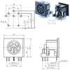 Freeshipping 100шт / серия 6 Pin DIN Female Панель Jack PCB Mount Right Angle / 90 градусов 6PIN Женский DIN Jack Разъем Клемма шасси