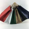 DIY wielofunkcyjny kolorowy torba papierowa z uchwytami / 21x15x8cm / festiwal worek prezent / wysokiej jakości torby na zakupy Kraft Paper LX2194