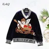 Mujeres de lujo Blue Velet Suéteres Jerseys Angel Baby Bordado 2020 Primavera Nuevo Jumper Runway Diseñador Ropa de Navidad1