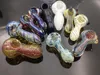 Venta caliente Glass Hand pipe coloridos tubos de vidrio para fumar pipas de tabaco grueso cuchara de vidrio pipa de alta calidad al por mayor en stock envío gratis
