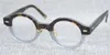 رجال النظارات البصرية إطارات Eyeglass العلامة التجارية Retro Women Round Frame Frame Pure Titanium Dove Pad Myopia Eyewear مع نظارات CAS2832