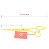 7.0 Inch Meisha Down Curved Dog Grooming Scissors JP440C Animals Hair Cutting Shears & Thinning Tesoura with Comb Bag Pet Accessories HB0200