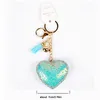 Lovely Heart Pendant Keychains for Women Handbag Decorative Key Ring Tassel Chain Lady Fashion Accessories Wedding Engagement Jewelry