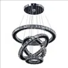 Moderne Home Decor 4 Ringen Luster Plafondverlichting Ronde Kristal Opknoping Lampen Woonkamer Keuken Slaapkamer LED Kroonluchter Verlichtingsarmaturen