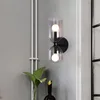 Nordic modern minimalist glass wall lamps bedroom bedside lamp personality creative living room wall lamp aisle stairs sconce lamp