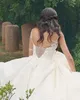Modest Middle East Arabic Dubai Lace Wedding Dresses Ball Gown Spaghetti Straps Sexy Backless Long Bridal Gowns Church Formal