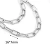 Zilver / goud rvs slot ketting ketting voor vrouwen mannen gothic handgemaakte heavy duty hangslot choker metalen kraag