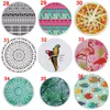 72 designs Summer Round Beach Towel With Tassels 59 inches Picnic mat 3D printed Flamingo Windbell Tropical Blanket girls bathing towels