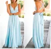 31 colors Women Wrap Convertible Boho Club Dress Bandage Long Dress Party Bridesmaids Multi-wear multi-rope cross backless sexy dress gift