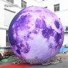 Balão de lua inflável e púrpura personalizada pendurada/arremesso de ar, liderou o super lua para concerto e decoração de boate