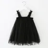 Baby tjejer spets tulle sling klänning barn suspender mesh tutu prinsessa klänningar 2019 sommar boutique barn kläder 6 färger z11