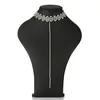 Wholesale-fashion designer glittering beautiful luxury full rhinestone diamond flower tassel statement choker necklace for woman