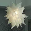 Lâmpadas que vendem mão soprada candelabro sala de estar moderno decoração interior fosco lustres de vidro branco pendurado lâmpada pingente com lâmpadas LED