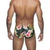 Sexy Mens Swimwear Floral Impresso Cuecas com Almofada Quickj Seco Acolchoado Swim Shorts Calças Masculinas Beach Clothing2804