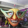 Testa del demone gonfiabile su misura 2 m di altezza appeso Halloween Blow up Maschera fantasma per la fase di concerto e la decorazione del partito