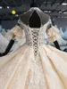 Robe de mariée robe de bal perlée scintillante manches évasées à volants robe de mariée princesse de luxe robe de mariée personnalisée grande queue robe de mariage