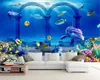 Carta da parati personalizzata con foto 3D Underwater World Underwater Palace 3D TV per interni Sfondo Decorazione murale Carta da parati