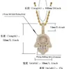 Iced Out Hand of Fatima Hamsa Pendant Necklace CZ Copper Top Quality Cubic Zircon Bling for Men Women Gifts