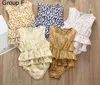 Rompers Ins Baby Girl Romper Summer grimpant 100% coton arrière coton Hollow Out Ruffles Kids 0-2T Vêtements