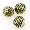 14mm Fluted Corrugated Stripe Round Shape Acrylic Antique Design Spacer Beads For Diy Handmade Jewelry Making Accessories