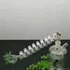 Multi-spiral bending pot with colour faucet Glass Bongs Glass Smoking Pipe Water Pipes Oil Rig Glass Bowls Oil Burn