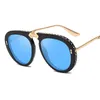 All'ingrosso-strass Pilot Occhiali da sole pieghevoli Moda 2019 Occhiali da donna Designer Shades Retro Sexy Grandi occhiali da sole Lunettes de sol UV400