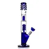 Unieke waterpijp bekelaar glazen bongs splash guard Water Bongs met spiraalvormige percolator pijp rokende rig bubbler