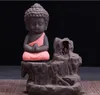 Keramisk backflow rökelse brännare liten munk Buddha lotus rökelse kottar stickhållare kotte rökelse buddhist tempel dekor dlh288