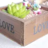 Natural Wooden Succulent Plant Flower Bed Pot Box Garden Planter Home Storage Box Wooden Jewelry Holder 10 x 10 x 5 cm8401739