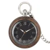 Unique Quartz Wooden Pocket Watch Women Keychain Clock Dial Detachable Luminous Chain Wood Men Pendant Watch Gift T200502