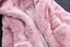 Çocuklar Palto Kızlar Kış Kürk Çocuk Kalın Kürk Bebek Kız Ceket Çocuk Sıcak outwears Kış Coat Küçük Boy Orta