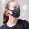 Корабль 24Hour Designer Face Mask с Дыхательные клапаны моющийся многоразовый ткань не дети для взрослых Маски Хлопок Черный Защитная маска для лица