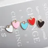 Liefde Hart Kleine Emaille Vergulde Kleur Bedels Hangers voor Handgemaakte Diy Oorbellen Ketting Sleutelhanger Armband Sieraden Maken Accessoires