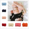 Kids Baby Meisjes Grote Boog Tulband Haarband Wrap Brede Elastische Hoofdband Haarbanden Wraps 30 Effen KLEUREN INS Baby Pasgeboren Haarband hairwraps Head Wrap Tulbanden D61005